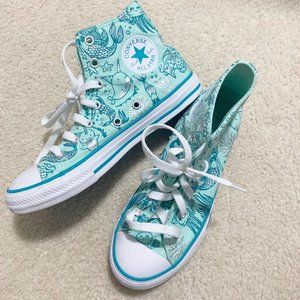 girls green converse shoes